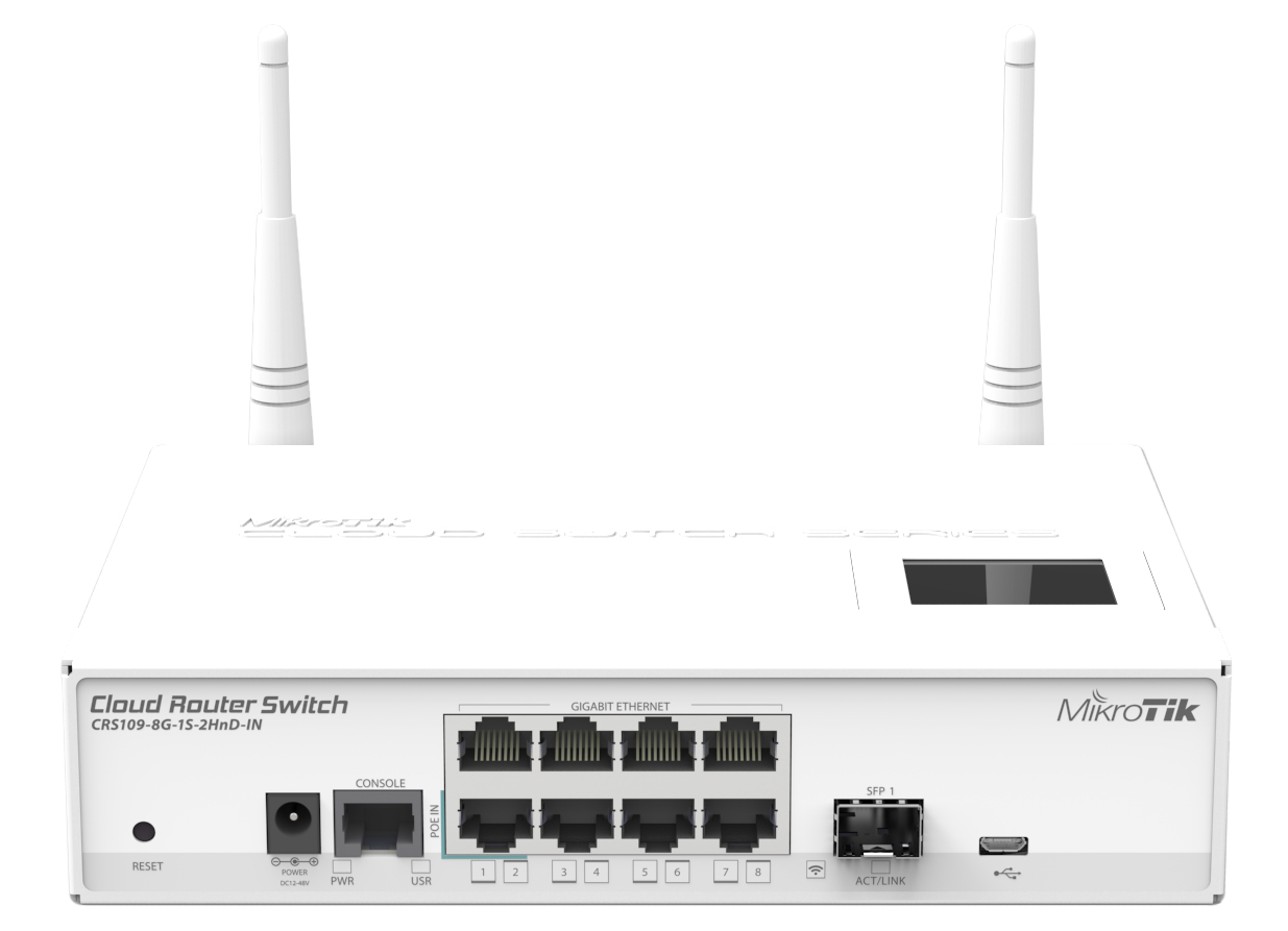 Mikrotik CRS109-8G-1S-2HnD-IN Managed L3 Gigabit Ethernet (10/100/1000) Power over Ethernet (PoE) White