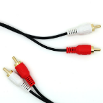 Cablenet 20m Audio 2 x RCA Plug - Plug Black PVC Cable