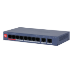 Dahua Technology CS4010-8ET2GT-110 network switch Managed L2 Gigabit Ethernet (10/100/1000) Power over Ethernet (PoE) Blue