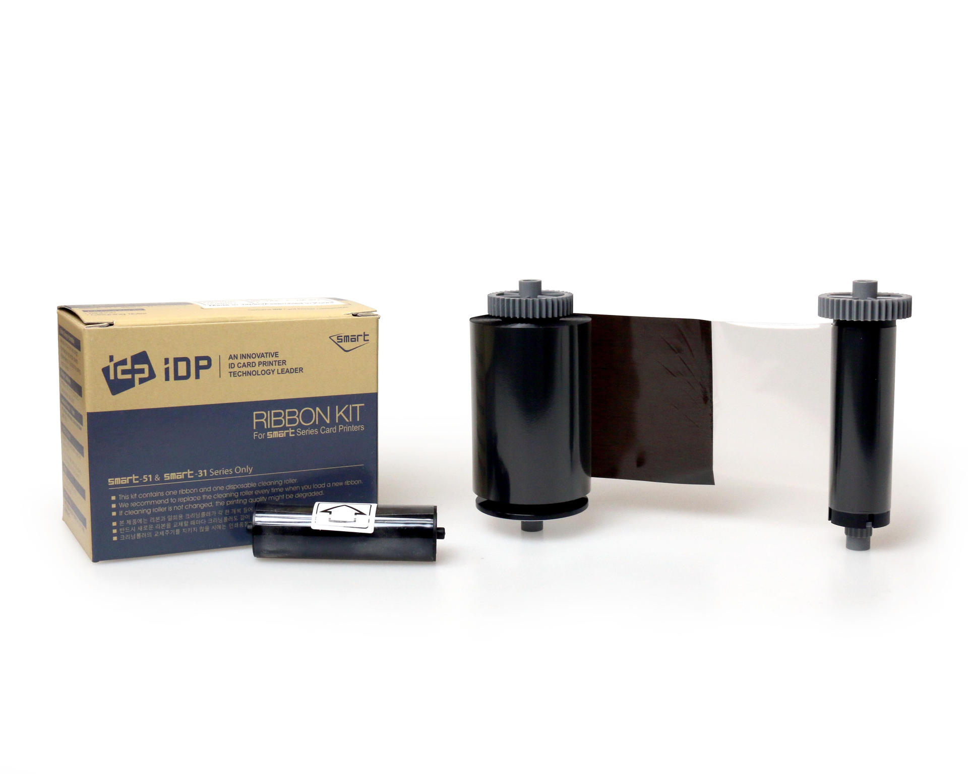 Image of IDP Smart 51 & 31 Resin Black & Overlay KO Ribbon with Cleaning...
