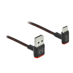 DeLOCK EASY-USB 2.0 Cable Type-A male to USB Type-C male angled up / down 0.2 m black