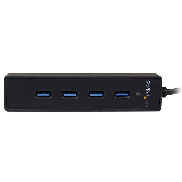 StarTech.com 4 Port Portable SuperSpeed USB 3.0 Hub with Built-in Cable