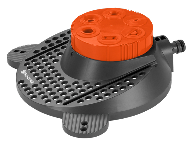 Image of Gardena Classic 6 Pattern Sprinkler Boogie - 100 m² - Black - Orange