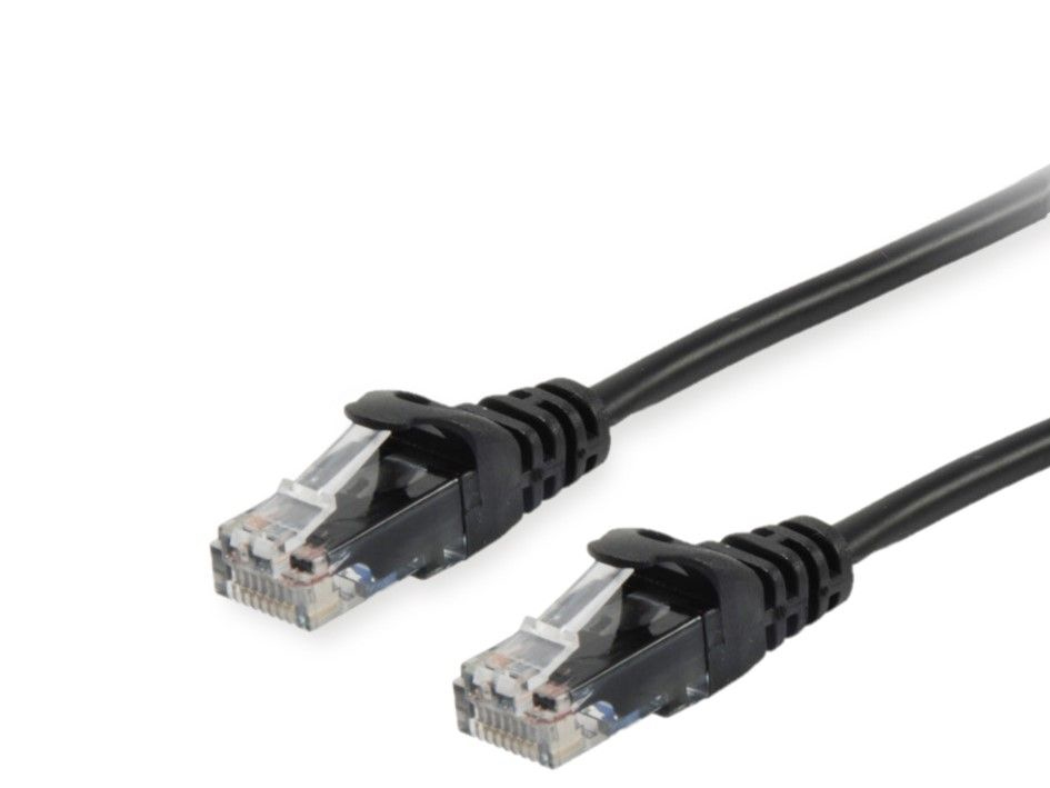 Photos - Cable (video, audio, USB) Equip Cat.6 U/UTP Patch Cable, 0.25m, Black 625453 