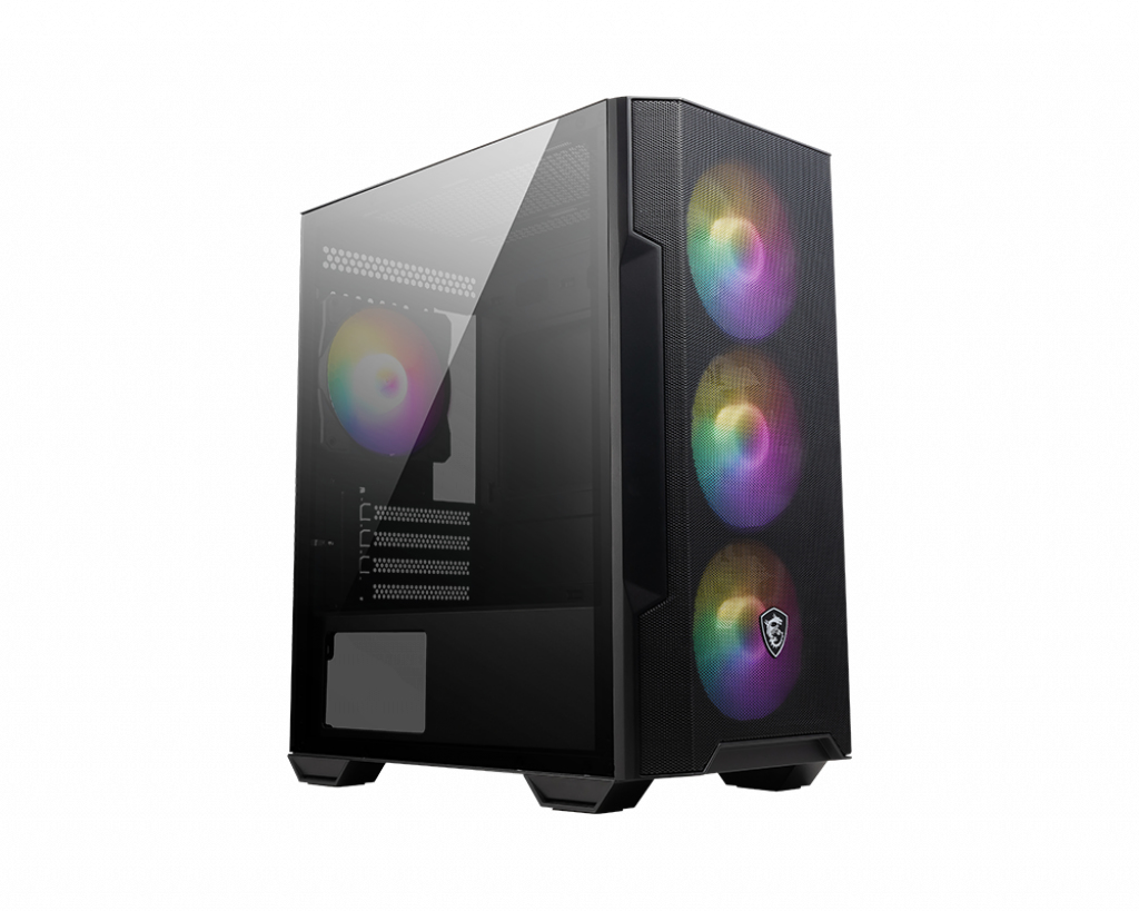 Image of MSI MAG FORGE M100R computer case Midi Tower Black, Transparent