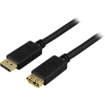 Deltaco DP-1210 DisplayPort cable 1 m Black