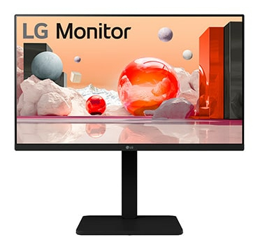 LG LG 24BA450-B - LED monitor - 24" (23.8" viewable) - 1920 x 1080 Full HD (1080p) @ 100 Hz - IPS - 250 cd/m? - 1300:1 - 5 ms - HDMI, VGA, DisplayPort - speakers