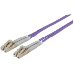 Intellinet Fiber Optic Patch Cable, OM4, LC/LC, 3m, Violet, Duplex, Multimode, 50/125 Âµm, LSZH, Fibre, Lifetime Warranty, Polybag