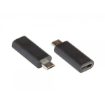 Alcasa USB-AD202 cable gender changer USB Micro B USB C Black