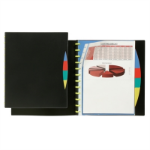 MARBIG KWIK ZIP DISPLAY BOOK A4 REFILLABLE WITH DIVIDERS BLACK