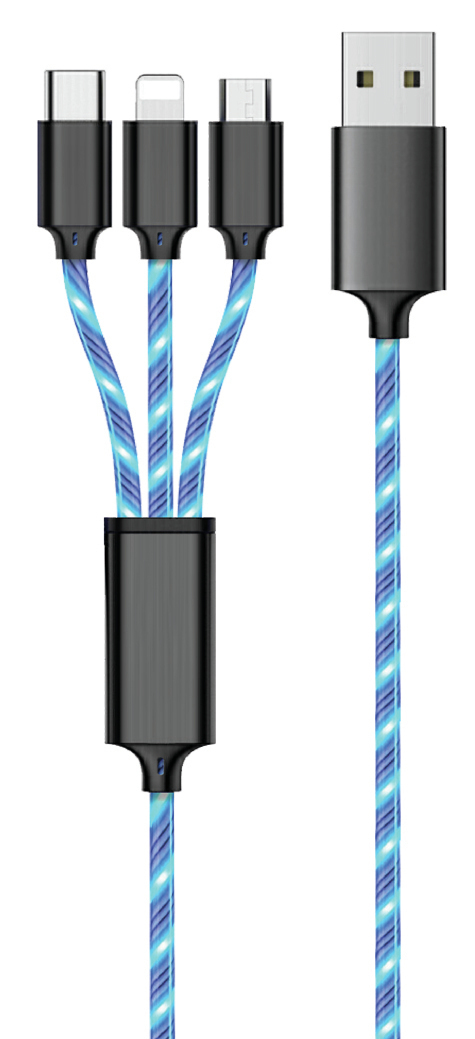 Image of 2GO 797315 USB cable 1.5 m USB B USB C/Micro-USB B/Lightning...