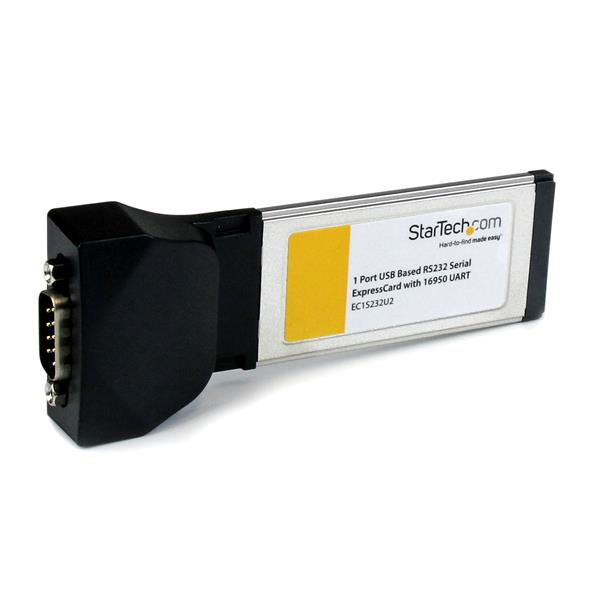 StarTech.com 1 Port ExpressCard to RS232 DB9 Serial Adapter Card w/ 16950 - USB Based