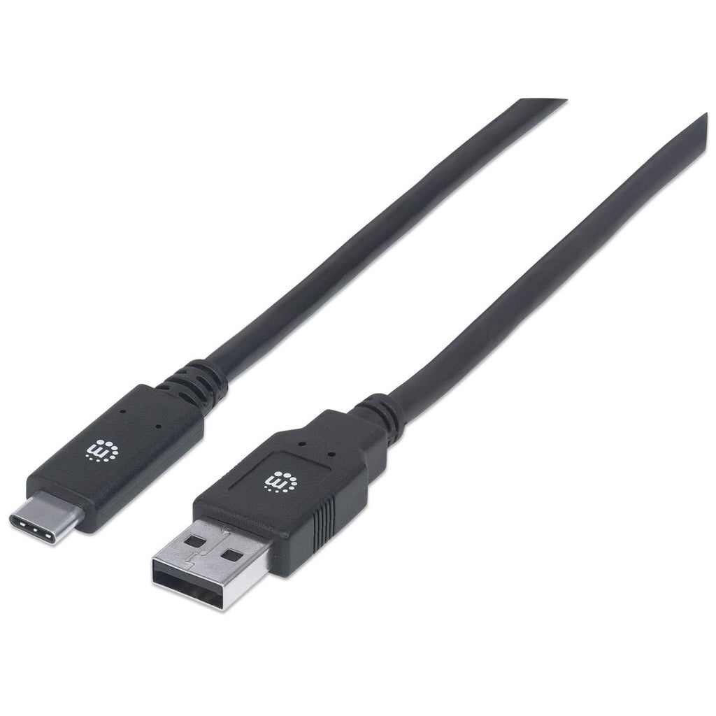 Image of Manhattan USB-C to USB-A Cable. 2m. USB 3.0 (aka USB 3.2 Gen 1). 5 Gbp