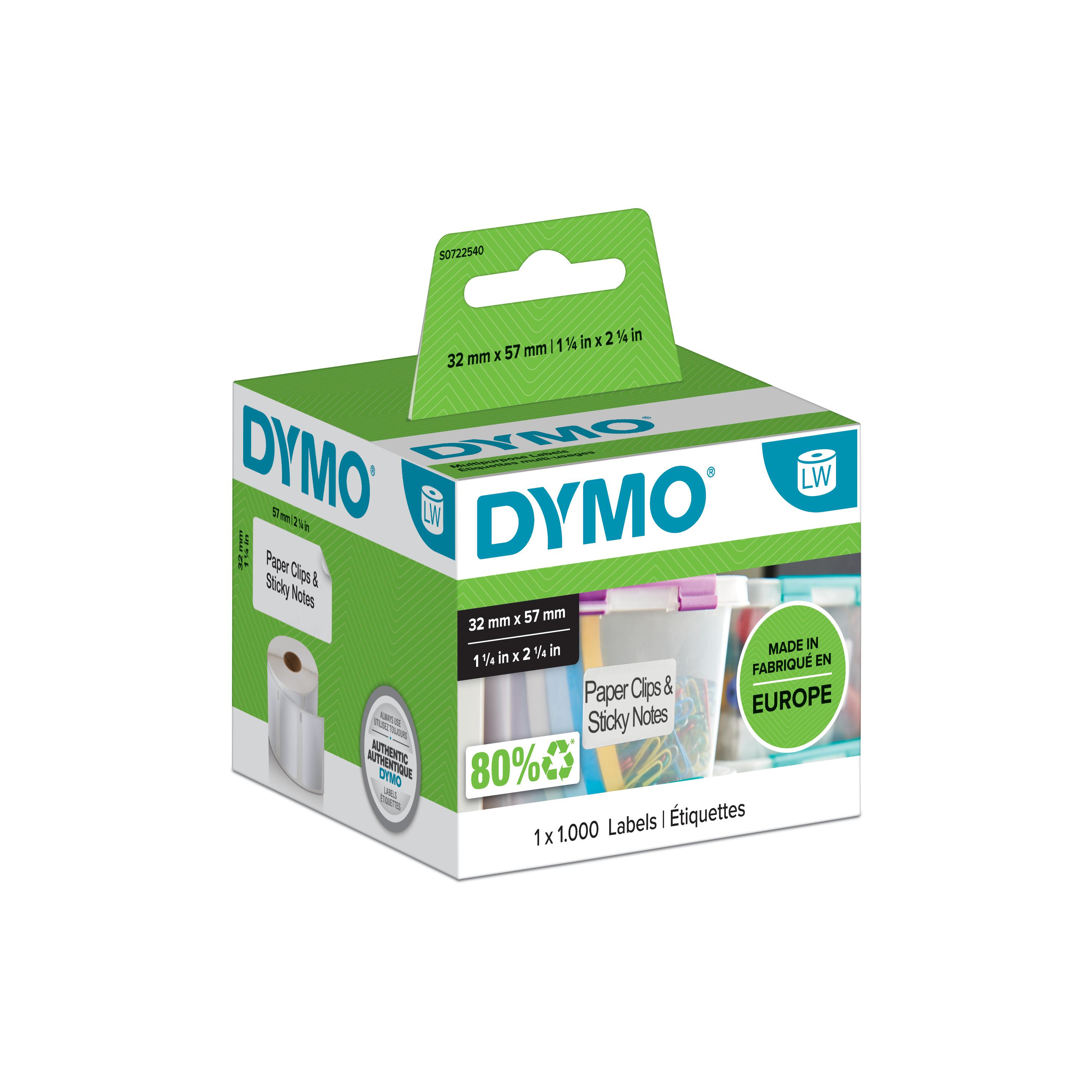 Image of Dymo 11354/S0722540 DirectLabel-etikettes 57mm x32mm for Dymo 400...