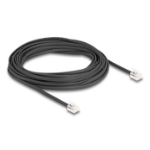DeLOCK Telephone Cable RJ11 plug to RJ11 plug black 5 m