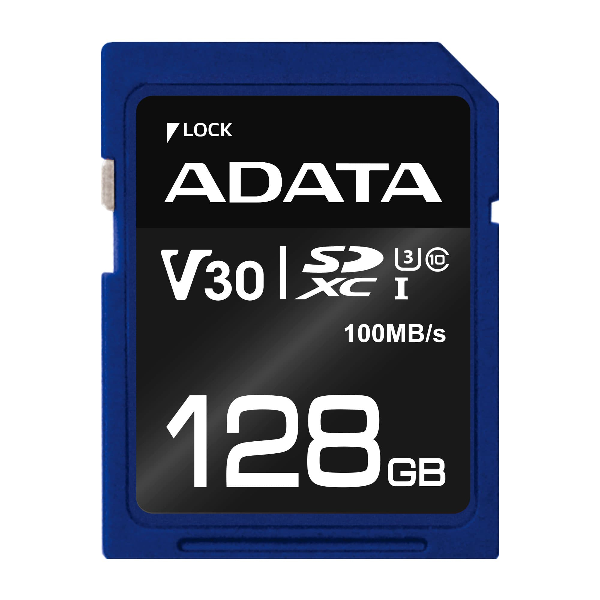 ADATA ASDX128GUI3V30S-R memory card 128 GB SDXC UHS-I Class 10