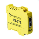 Brainboxes ES-571 Isolated Industrial Ethernet to Serial 1xRS232/422/485 + Ethernet Switch
