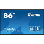 iiyama LH8664UHS-B2AG beeldkrant Digitale signage flatscreen 2,18 m (86") Wifi 500 cd/m² 4K Ultra HD Zwart Type processor Android 24/7