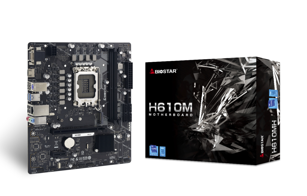 Image of Biostar H610MH motherboard Intel H610 LGA 1700 micro ATX