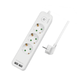 LogiLink LPS248U power extension 1.5 m 3 AC outlet(s) Indoor White