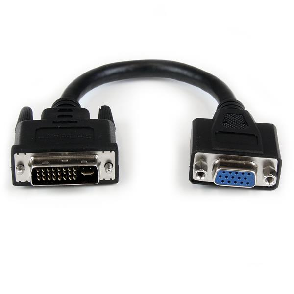 Image of StarTech.com 8in DVI to VGA Cable Adapter - DVI-I Male to VGA Female