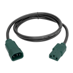 Tripp Lite P004-004-GN PDU Power Cord, C13 to C14 - 10A, 250V, 18 AWG, 4 ft. (1.22 m), Green