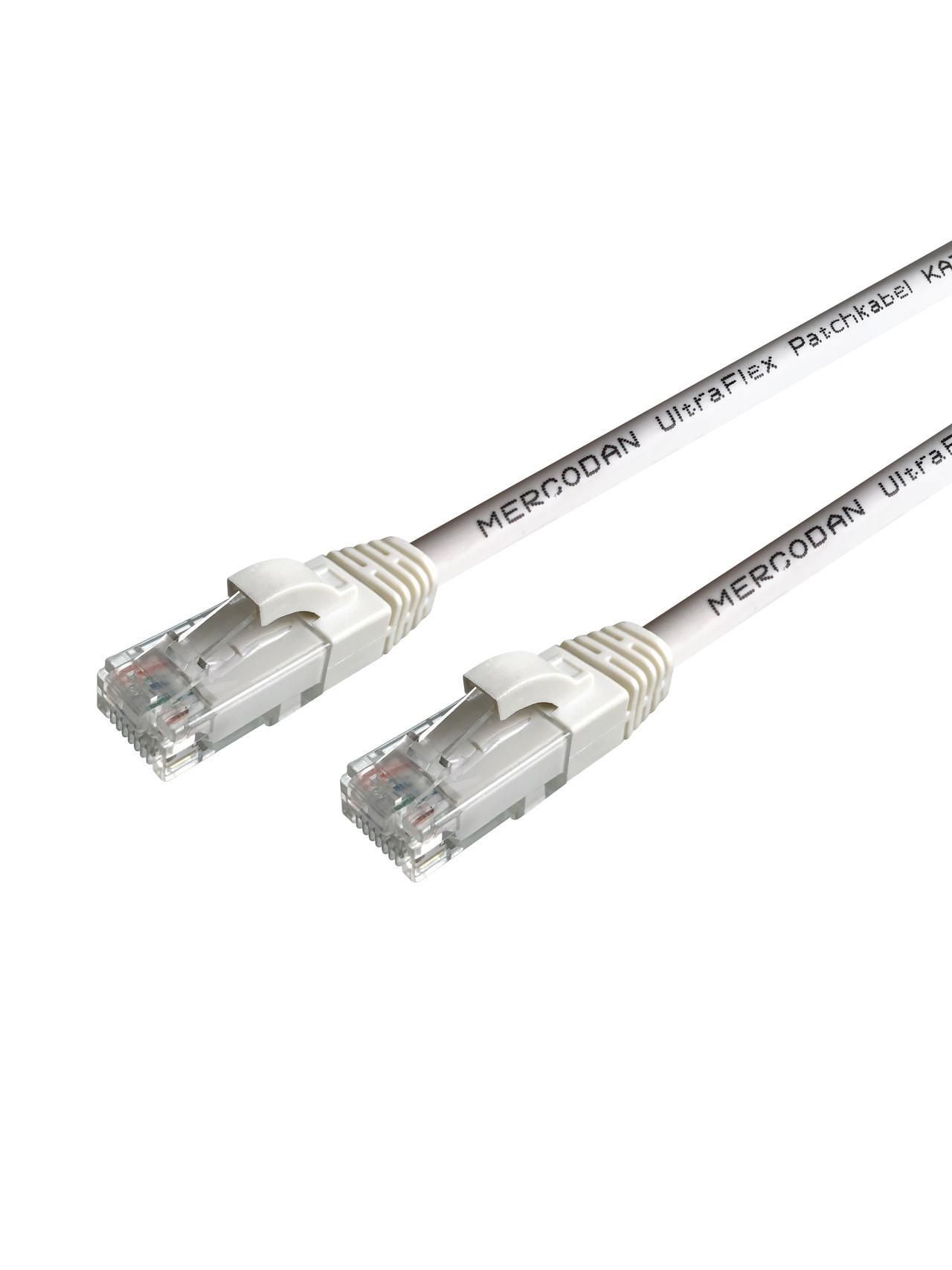 Mercodan UltraFlex Patchkabel KAT6 UTP. 2.0m. Hvid. LSZH Halogenfri. A
