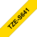 Brother TZE-S641 DirectLabel black on yellow extra strong Laminat 18mm x 8m for Brother P-Touch TZ 3.5-18mm/36mm/6-18mm/6-24mm/6-36mm