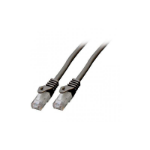 Mercodan Patchkabel KAT6 UTP, Sort, 15m, Halogenfri, 2x4xAWG24 LSZH, Polybag, CCA networking cable Black Cat6 U/UTP (UTP) Round