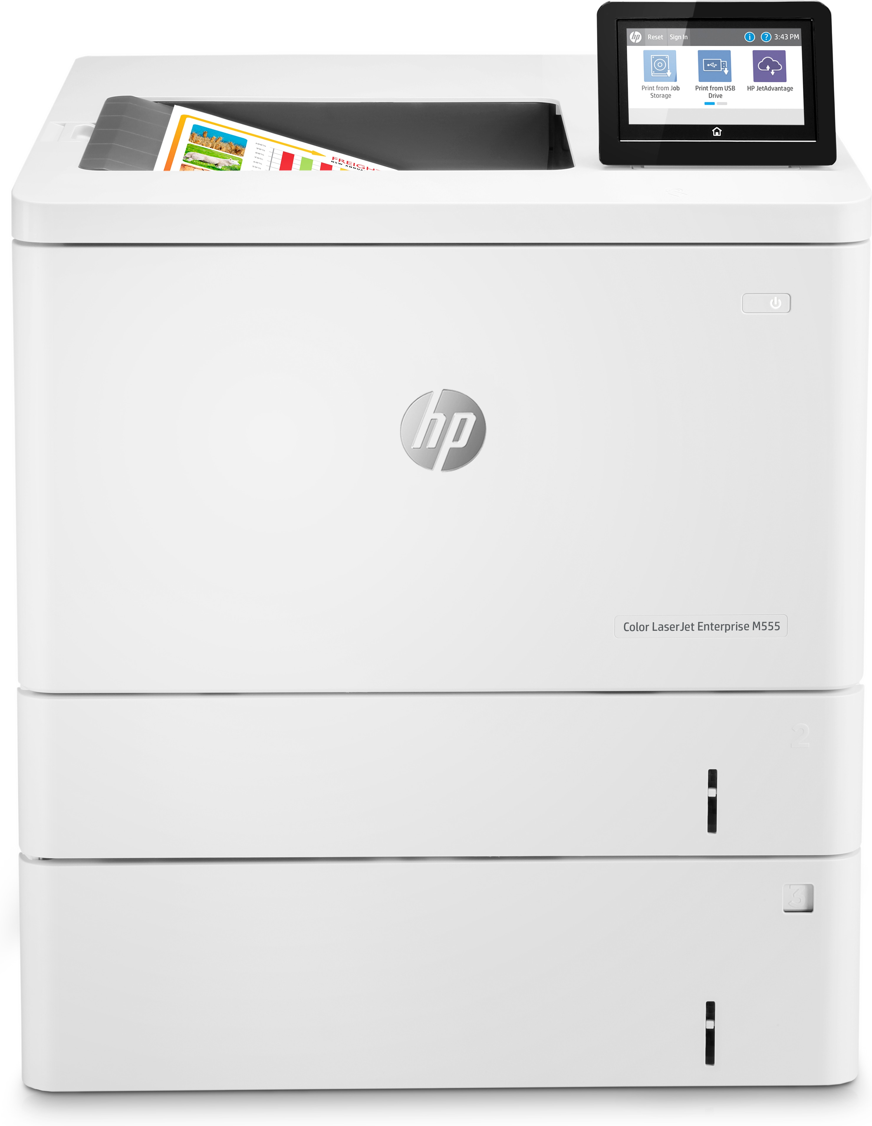 Image of HP Color LaserJet Enterprise M555x, Print, Two-sided printing