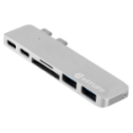 eSTUFF ES84122-SILVER laptop dock/port replicator USB 3.2 Gen 1 (3.1 Gen 1) Type-C