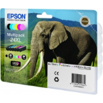 Epson C13T24384010/24XL Ink cartridge multi pack Bk,C,M,Y,LC,LM high-capacity, 6x740 pages 500pg + 5x740 pg, 1x10ml + 3x9ml + 2x10ml Pack=6 for Epson XP 750