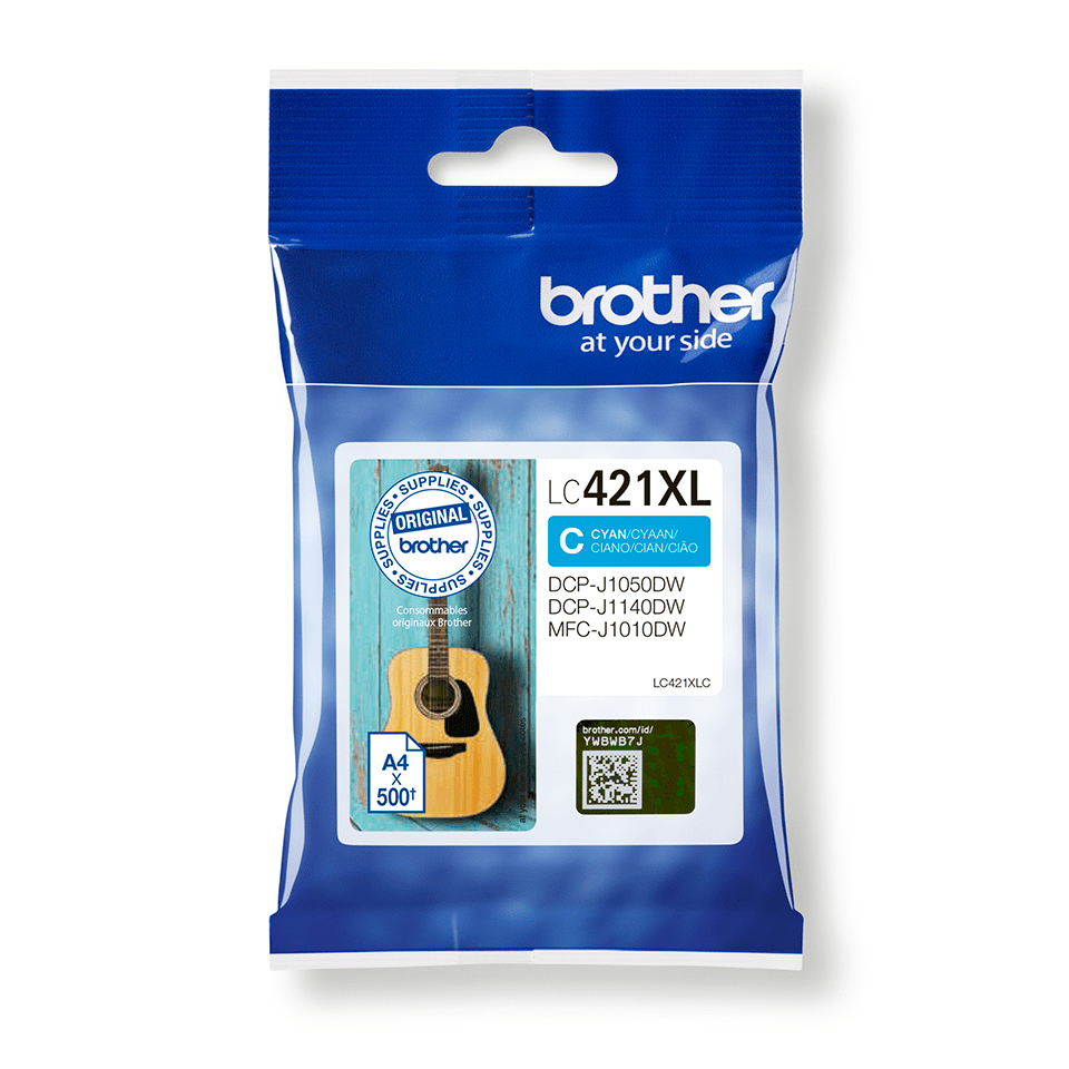 Image of Brother LC-421XLC Ink cartridge cyan, 500 pages for Brother DCP-J 1050