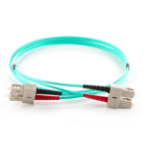 connektgear 3m Duplex Fibre Optic Multi-Mode Cable OM3 50/125 Micron SC to SC - Aqua