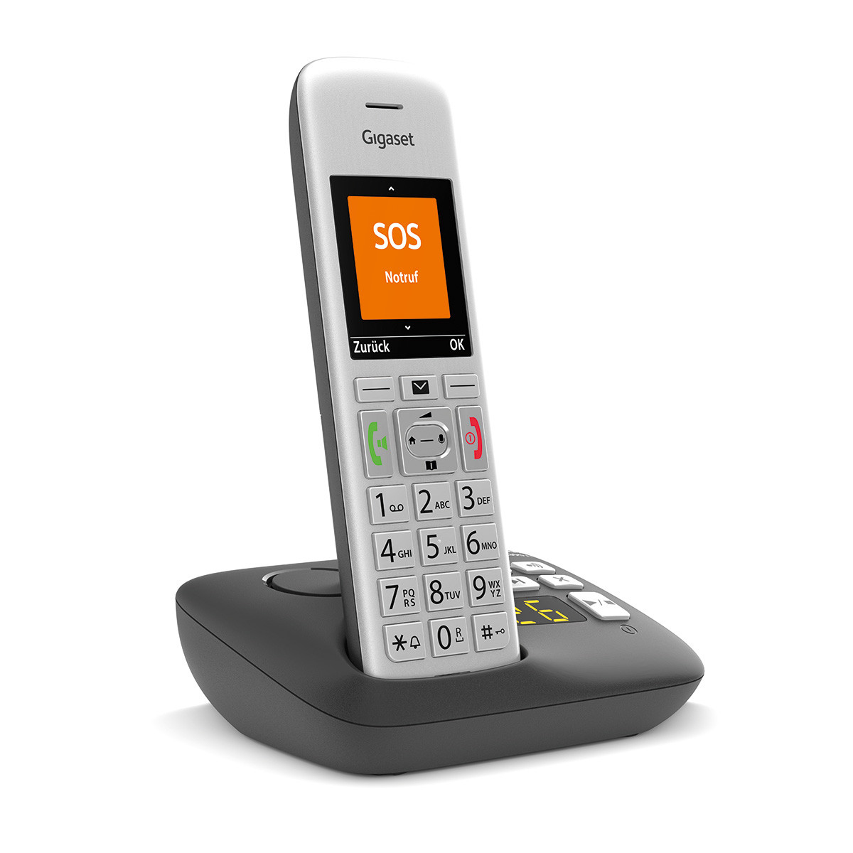 S30852-H2928-B104 UNIFY GIGASET OPENSTAGE E390A - DECT telephone - Wireless handset - 200 entries - Caller ID - Silver