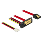 DeLOCK 85235 SATA-kabel 0,3 m SATA 7-pin + Molex (4-pin) SATA 22-pin Zwart