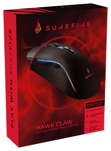 SureFire Hawk Claw mouse Right-hand USB Type-A Optical 6400 DPI