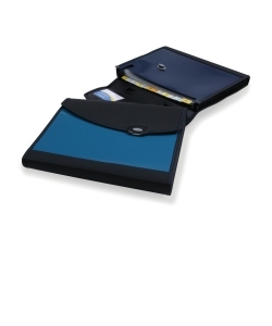 Image of Rapesco 7 Part Designer Expanding File report cover Black