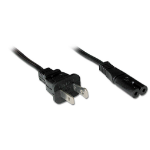 Lindy 30424 power cable Black 2 m NEMA 1-15P C7 coupler