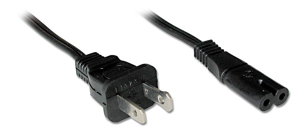 Image of Lindy 30424 power cable Black 2 m NEMA 1-15P C7 coupler