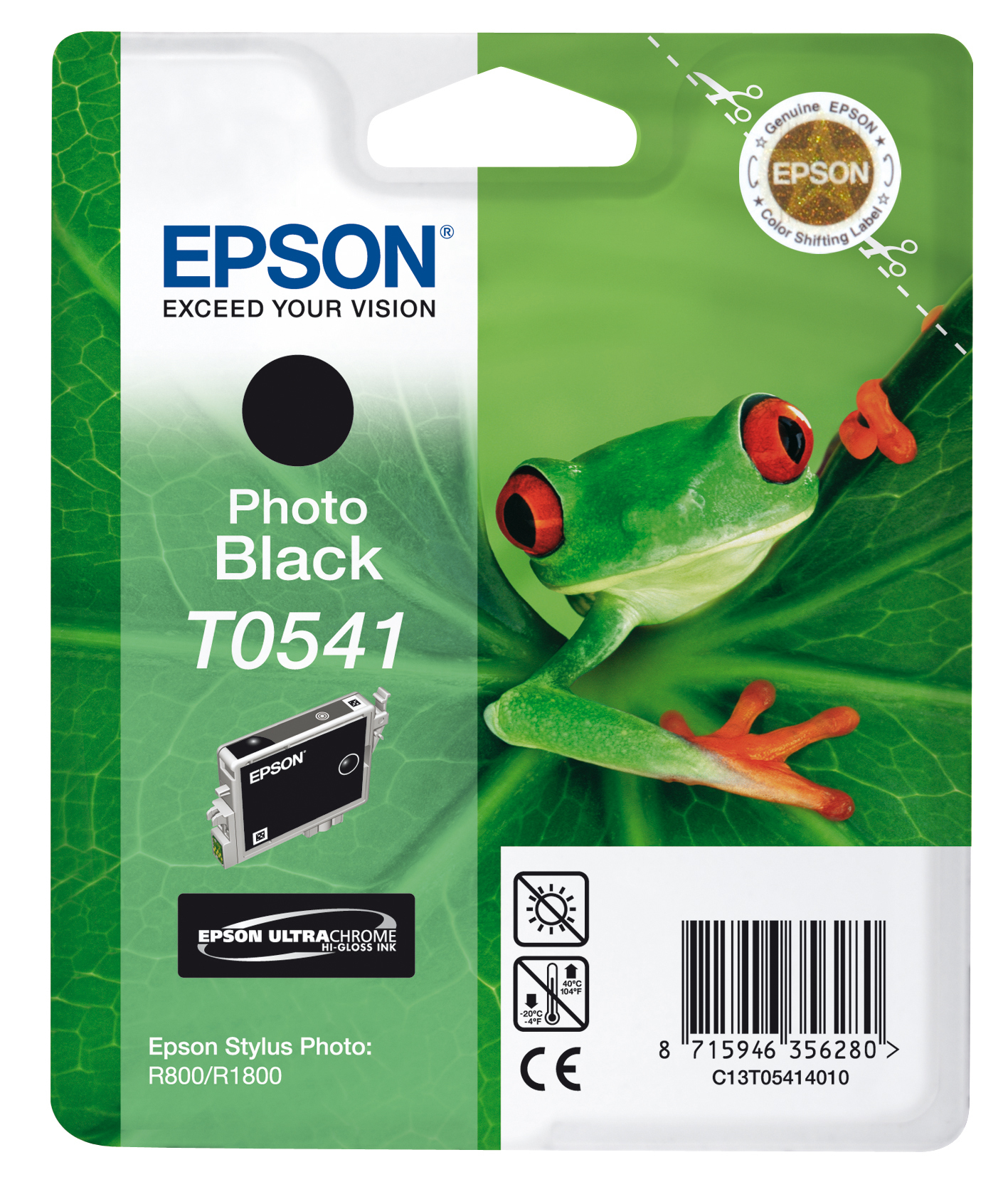 Epson C13T05414010/T0541 Ink cartridge black. 550 pages ISO/IEC 24711
