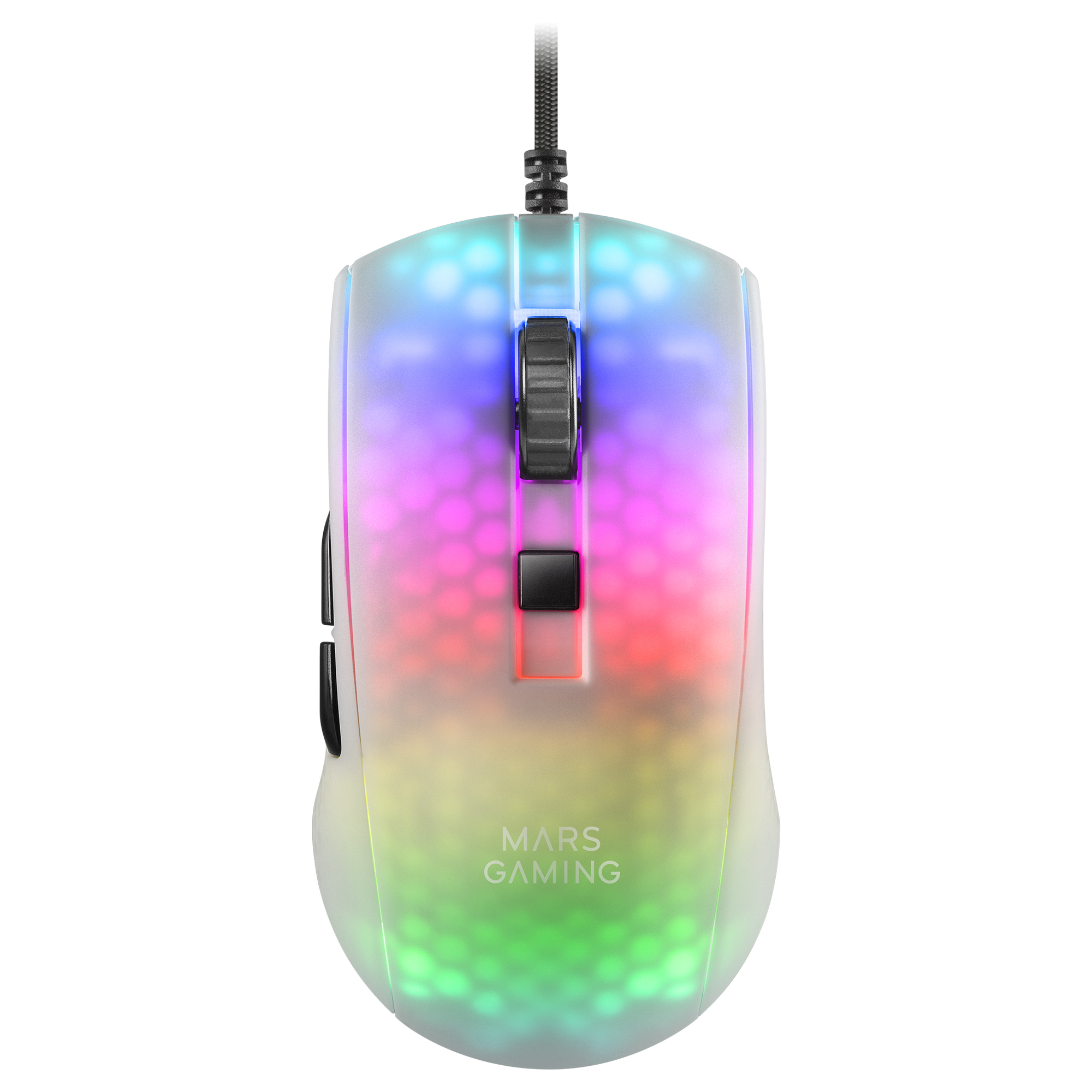 Mars Gaming MMRW White RGB Chroma Gaming Mouse Ultra-lightweight Trans