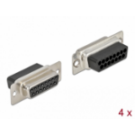 DeLOCK D-Sub 15 pin crimp female, metal, 4 pieces