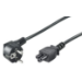 Microconnect PE010830 power cable Black 3 m Power plug type E+F C5 coupler