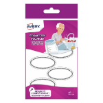 Avery SOLUB18 self-adhesive label Oval Removable White 3 pc(s)