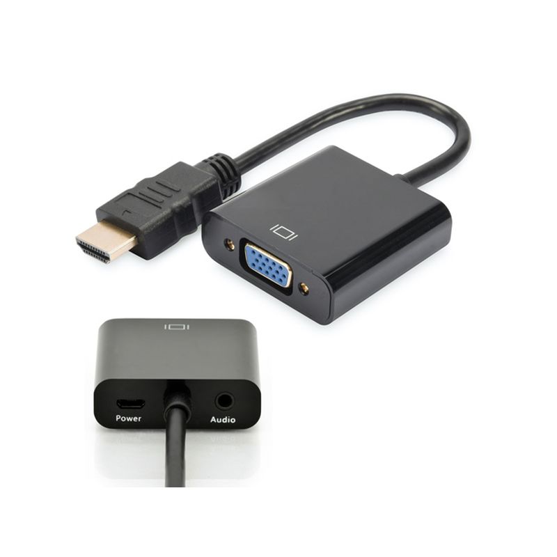 FDL 0.2M HDMI TO VGA & 3.5mm AUDIO ADAPTOR CABLE - M-F