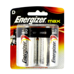 Energizer Max D Alkaline Batteries (Pack 2)