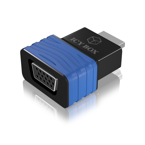 Photos - Cable (video, audio, USB) Icy Box IB-AC516 HDMI VGA Black, Blue 