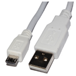 4XEM 6ft. USB 2.0 A/micro B m/m USB cable 71.7" (1.82 m) USB A Micro-USB B White