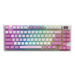 MSI FORGE GK600 TKL WIRELESS VIOLET toetsenbord Gamen USB + Bluetooth QWERTY Brits Engels Roze, Violet, Wit